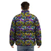 Graffiti Colorful Print Pattern Puffer Jacket-grizzshop