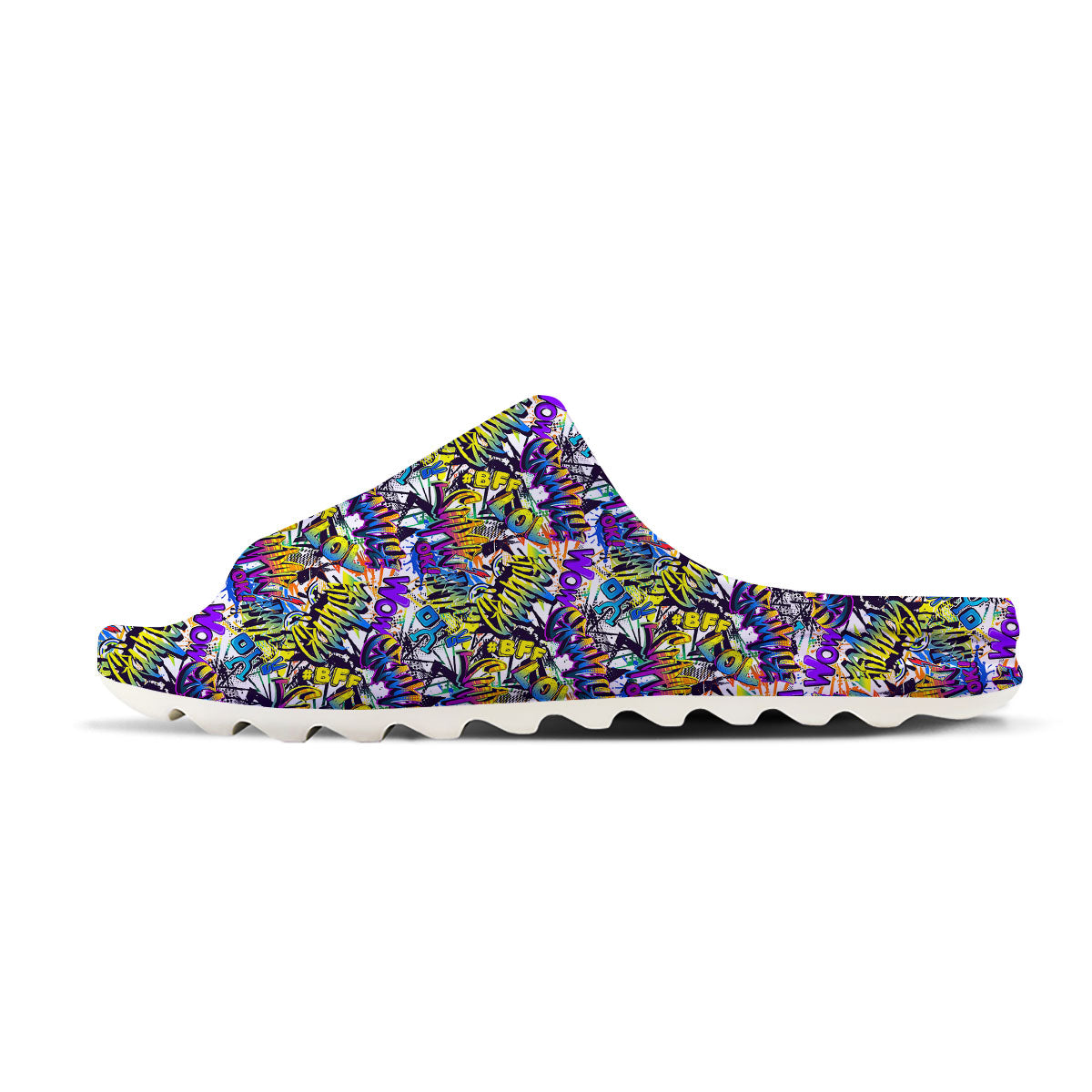 Graffiti Colorful Print Pattern Sandals-grizzshop