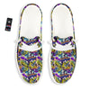 Graffiti Colorful Print Pattern White Loafers-grizzshop