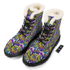 Graffiti Colorful Print Pattern Winter Boots-grizzshop