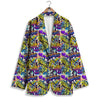 Graffiti Colorful Print Pattern Women's Blazer-grizzshop