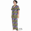 Graffiti Colorful Print Pattern Women's Pajamas Set-grizzshop