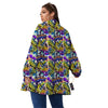 Graffiti Colorful Print Pattern Women's Sherpa Jacket-grizzshop