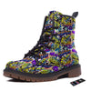 Graffiti Colorful Print Pattern Work Boots-grizzshop