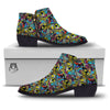 Graffiti Funky Print Pattern Ankle Boots-grizzshop