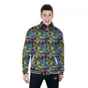 Graffiti Funky Print Pattern Baseball Jacket-grizzshop