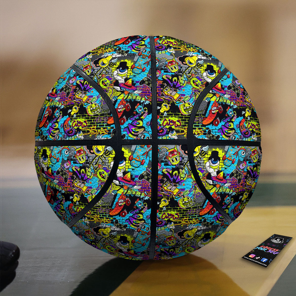 Graffiti Funky Print Pattern Basketball-grizzshop