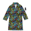 Graffiti Funky Print Pattern Bathrobe-grizzshop