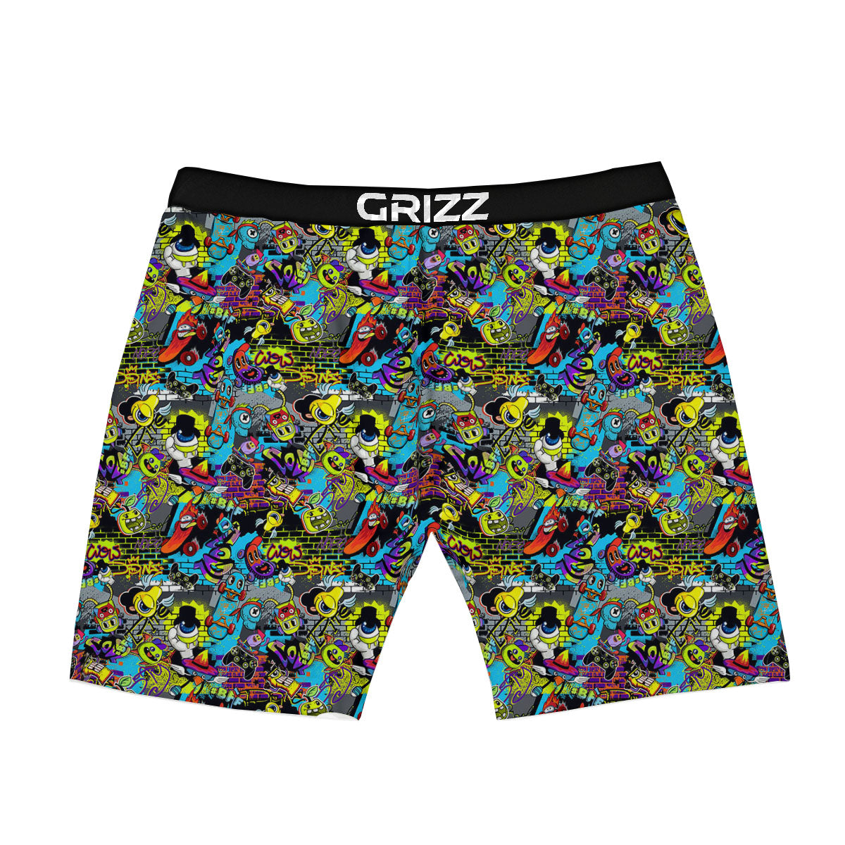 Graffiti Funky Print Pattern Boxer Briefs-grizzshop