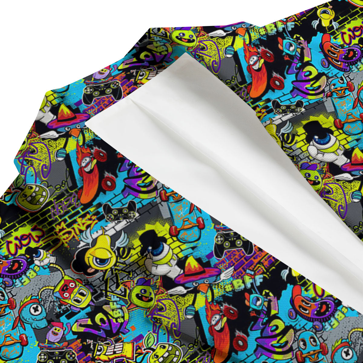 Graffiti Funky Print Pattern Men's Blazer-grizzshop