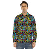 Graffiti Funky Print Pattern Men's Dress Shirts-grizzshop