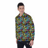 Graffiti Funky Print Pattern Men's Long Sleeve Shirts-grizzshop