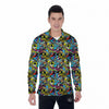 Graffiti Funky Print Pattern Men's Long Sleeve Shirts-grizzshop