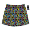 Graffiti Funky Print Pattern Men's Running Shorts-grizzshop