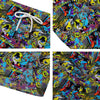 Graffiti Funky Print Pattern Men's Running Shorts-grizzshop