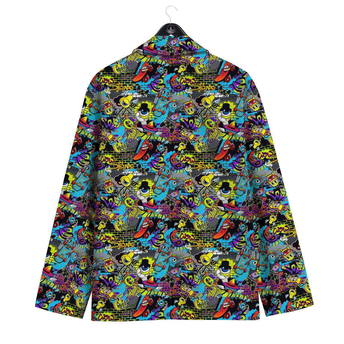 Graffiti Funky Print Pattern Men's Sport Coat-grizzshop