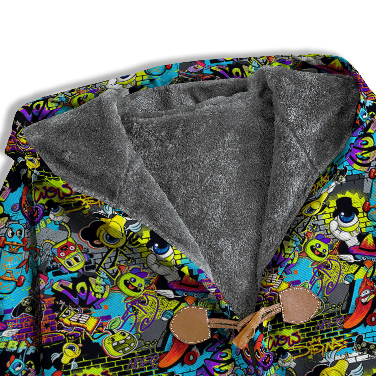 Graffiti Funky Print Pattern Men's Windbreaker Jacket-grizzshop