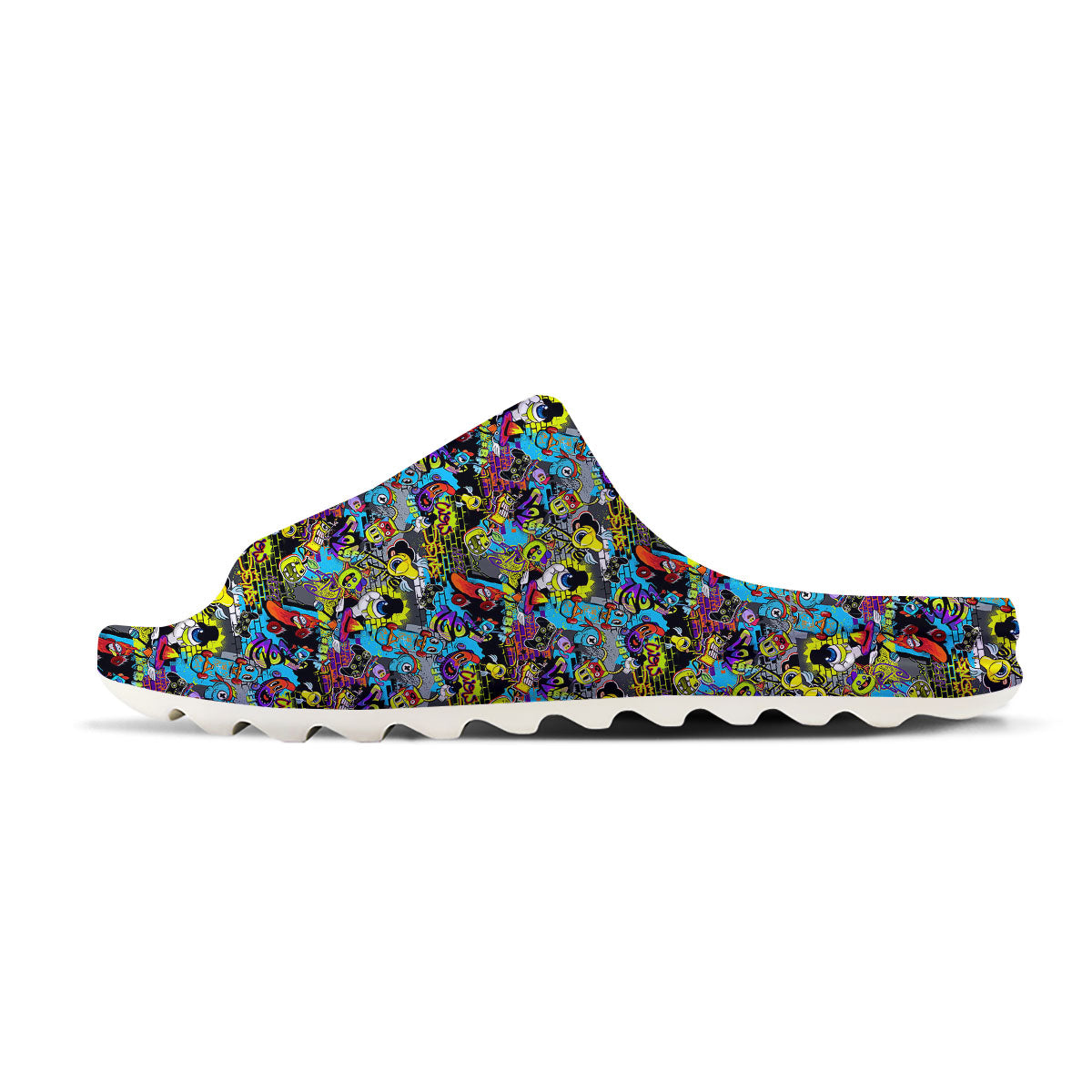 Graffiti Funky Print Pattern Sandals-grizzshop