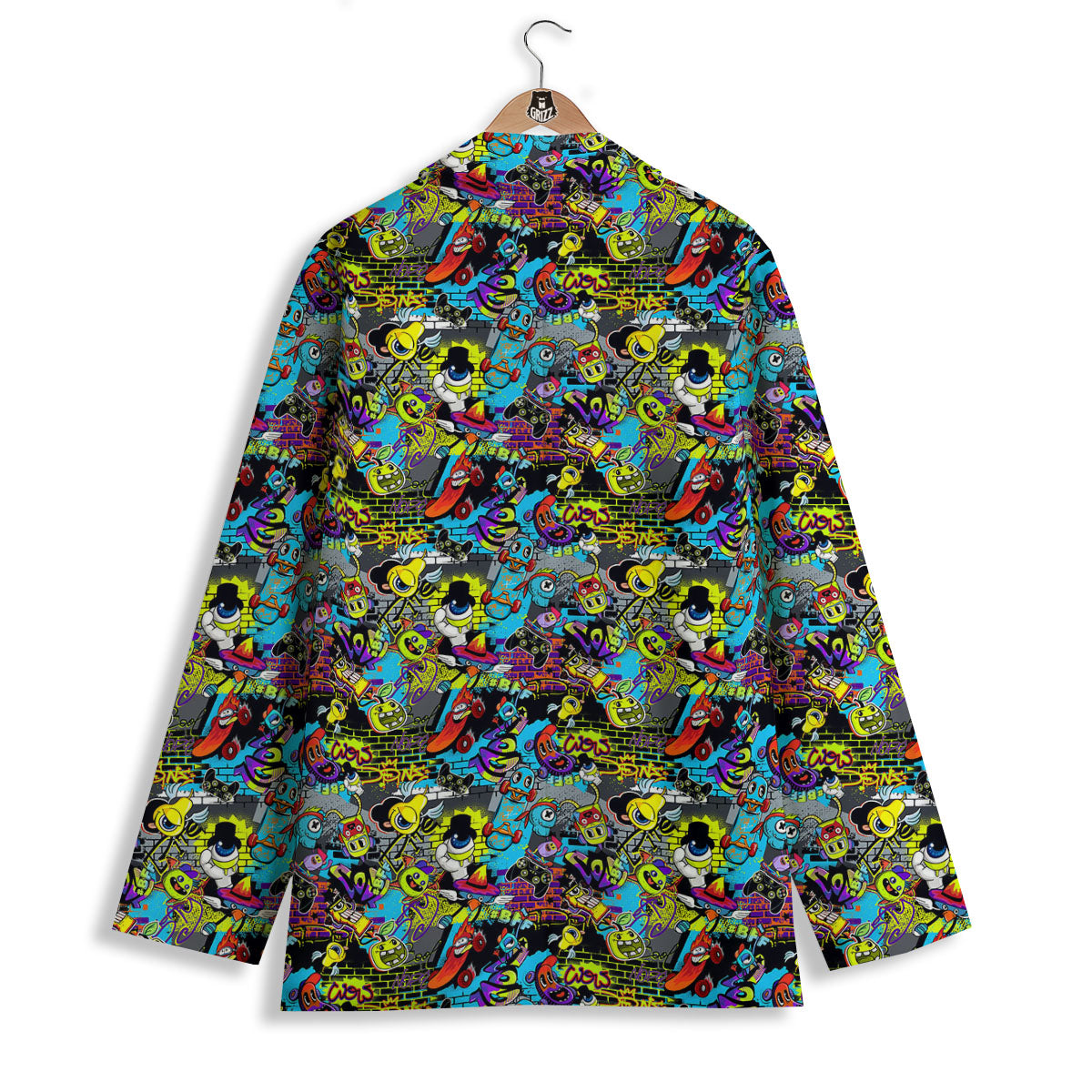 Graffiti Funky Print Pattern Women's Blazer-grizzshop