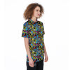 Graffiti Funky Print Pattern Women's Golf Shirts-grizzshop