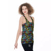 Graffiti Funky Print Pattern Women's Racerback Tank Top-grizzshop