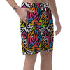 Graffiti Geometric Abstract Men's Shorts-grizzshop