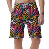 Graffiti Geometric Abstract Men's Shorts-grizzshop