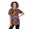 Graffiti Geometric Abstract Women's Golf Shirts-grizzshop