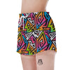 Graffiti Geometric Abstract Women's Shorts-grizzshop