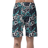 Graffiti Geometric Print Men's Shorts-grizzshop