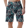 Graffiti Geometric Print Men's Shorts-grizzshop