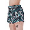 Graffiti Geometric Print Women's Shorts-grizzshop