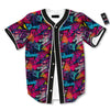 Graffiti Grunge Print Pattern Baseball Jersey-grizzshop