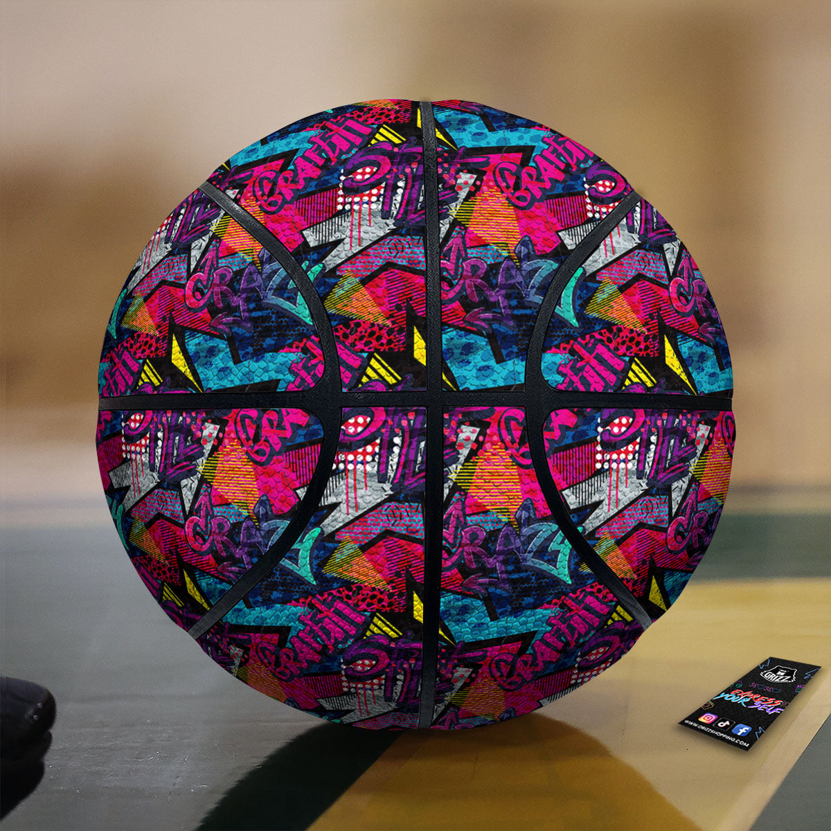 Graffiti Grunge Print Pattern Basketball-grizzshop