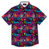 Graffiti Grunge Print Pattern Button Up Shirt-grizzshop