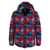 Graffiti Grunge Print Pattern Down Jacket-grizzshop