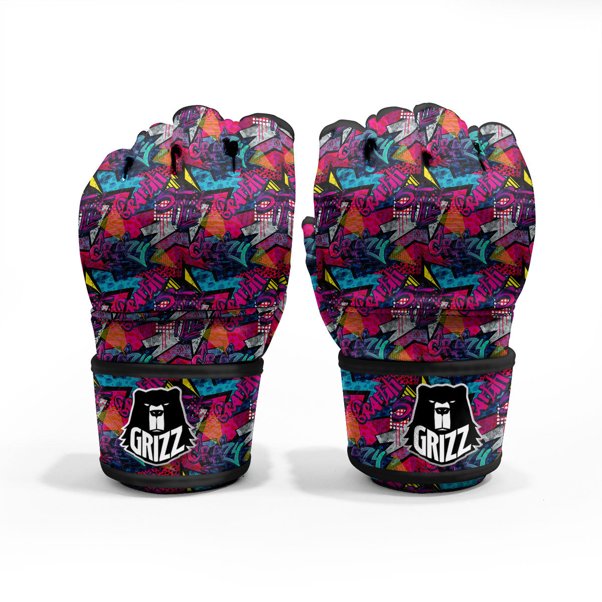 Graffiti Grunge Print Pattern MMA Gloves-grizzshop