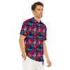 Graffiti Grunge Print Pattern Men's Golf Shirts-grizzshop