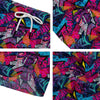 Graffiti Grunge Print Pattern Men's Running Shorts-grizzshop