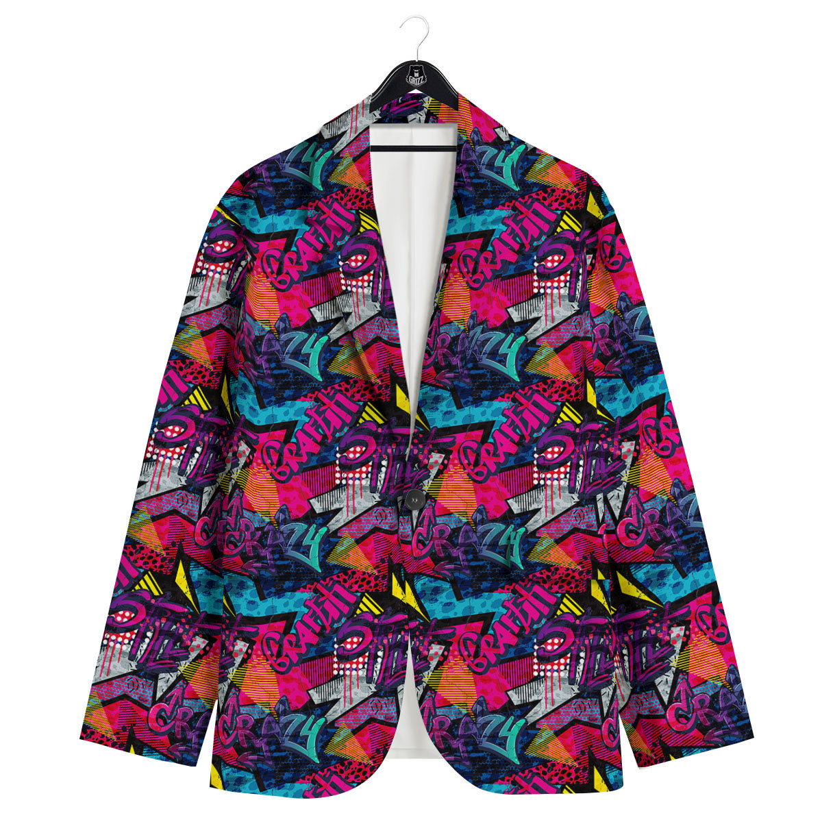 Graffiti Grunge Print Pattern Men's Sport Coat-grizzshop