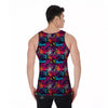 Graffiti Grunge Print Pattern Men's Tank Top-grizzshop