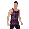 Graffiti Grunge Print Pattern Men's Tank Top-grizzshop