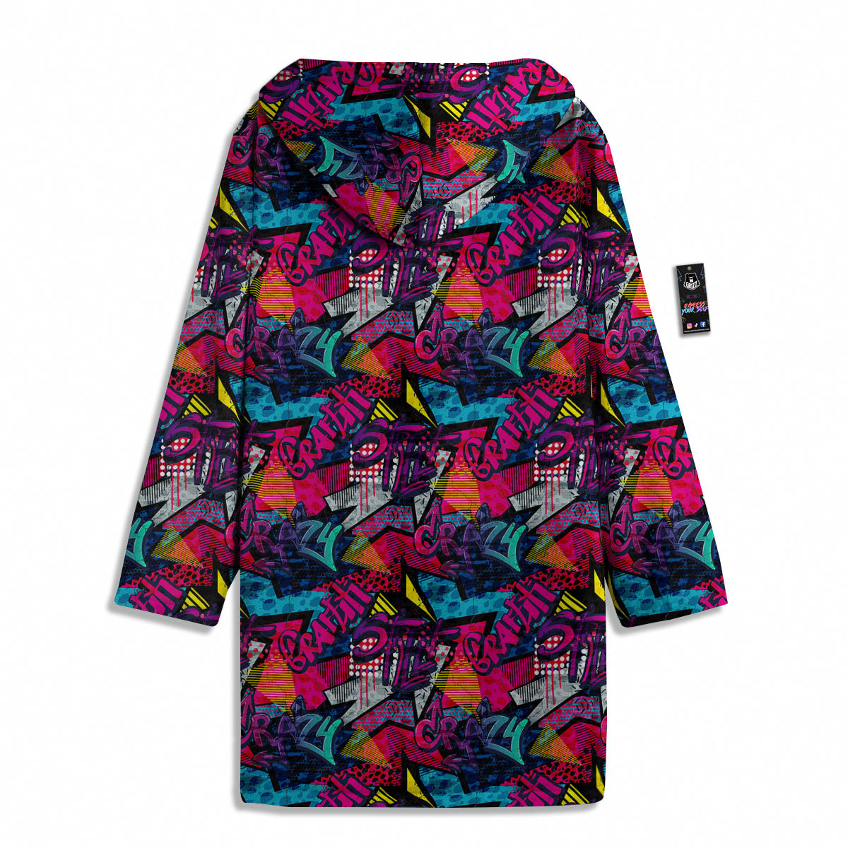 Graffiti Grunge Print Pattern Men's Windbreaker Jacket-grizzshop