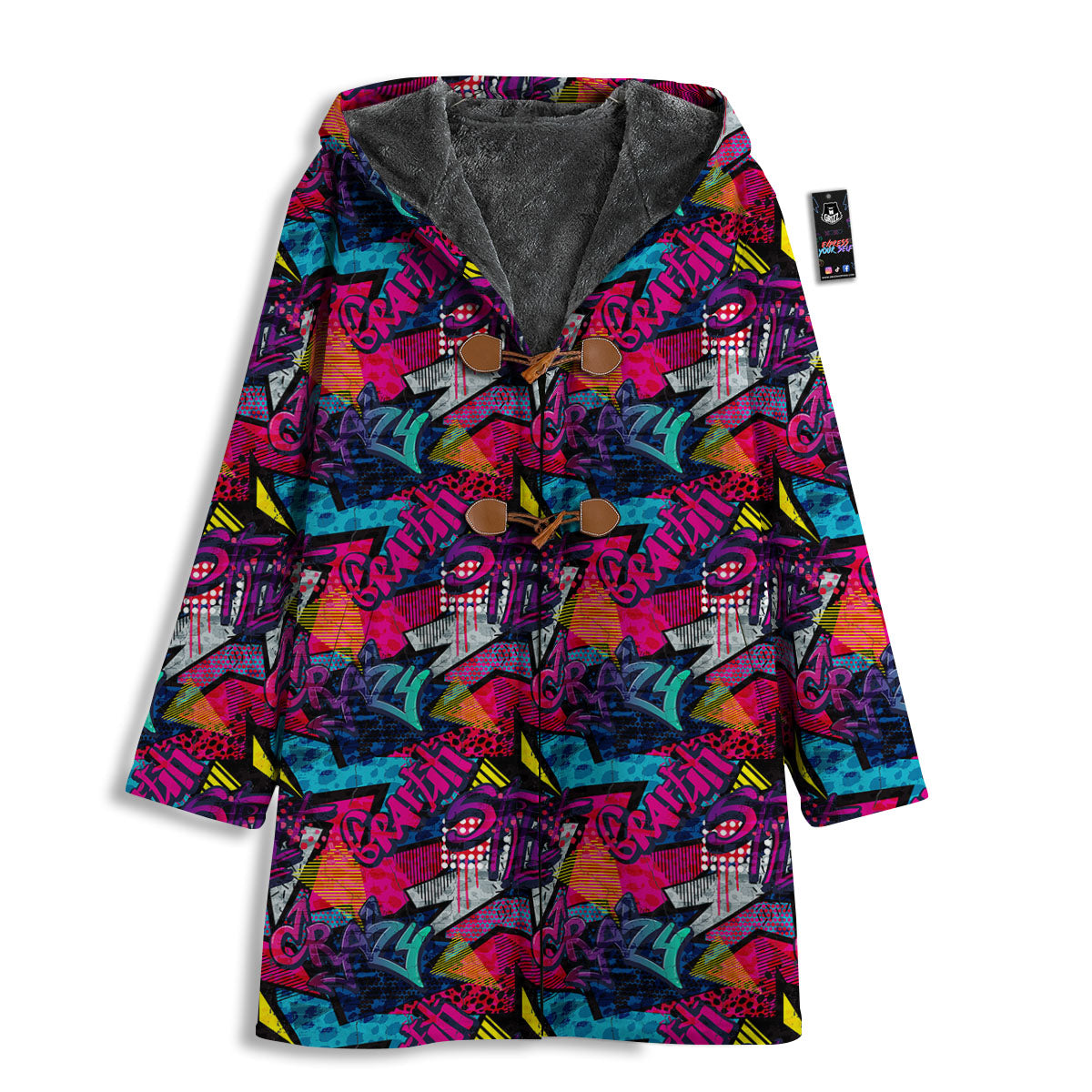 Graffiti Grunge Print Pattern Men's Windbreaker Jacket-grizzshop