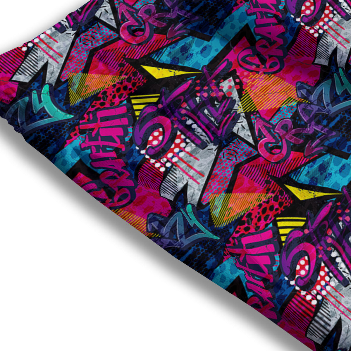 Graffiti Grunge Print Pattern Mesh Shorts