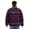 Graffiti Grunge Print Pattern Puffer Jacket-grizzshop