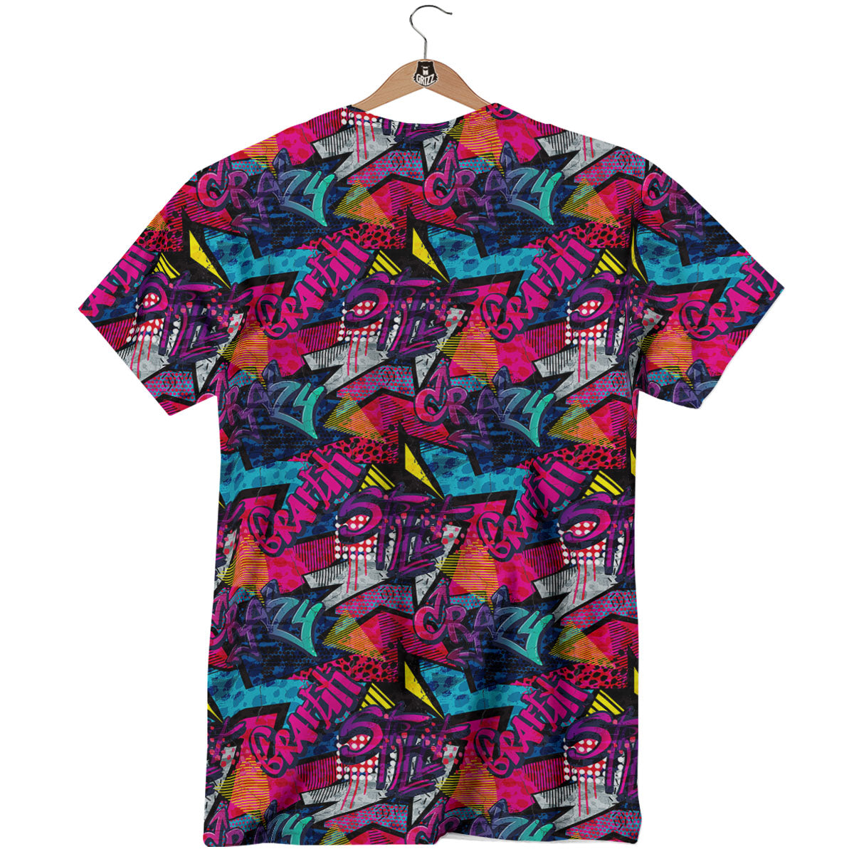 Graffiti Grunge Print Pattern T-Shirt-grizzshop