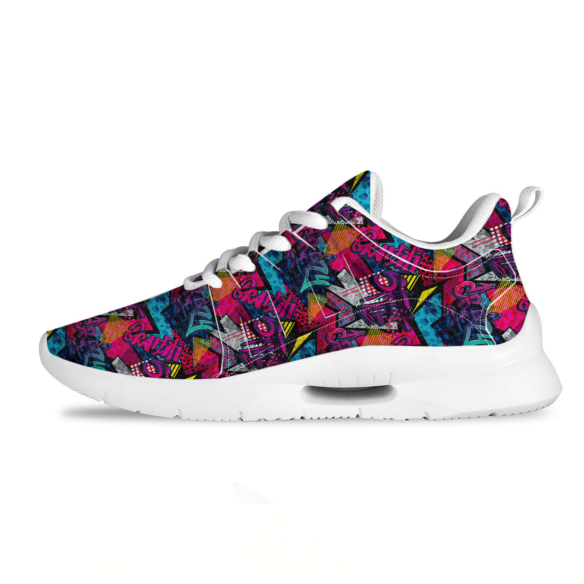 Graffiti Grunge Print Pattern Tennis Shoes-grizzshop