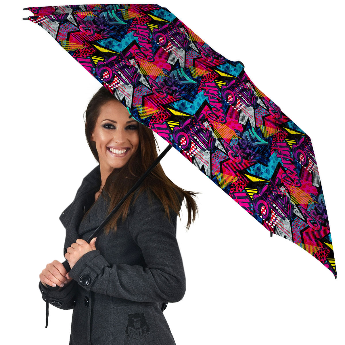 Graffiti Grunge Print Pattern Umbrella-grizzshop