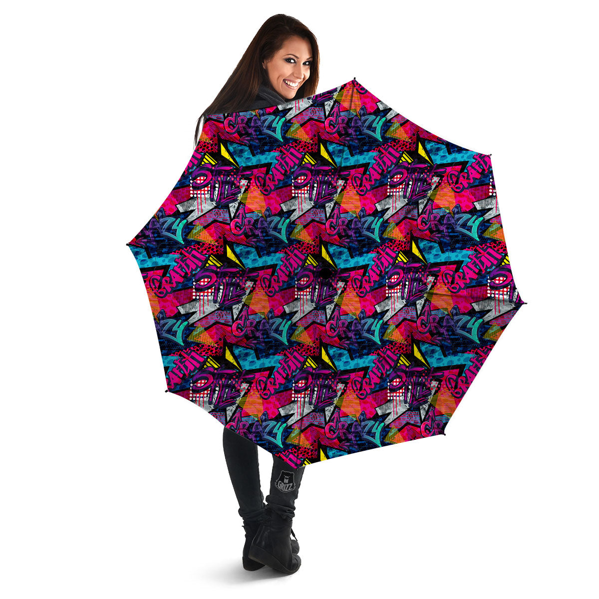 Graffiti Grunge Print Pattern Umbrella-grizzshop